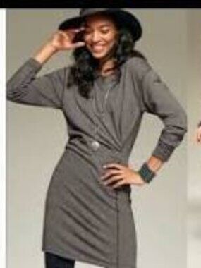 NWOT Cabi Put On Gray Sweatshirt Dress (Style #3650) -  size M